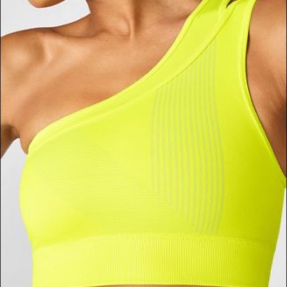 Fabletics Indy Seamless Sports Bra Neon